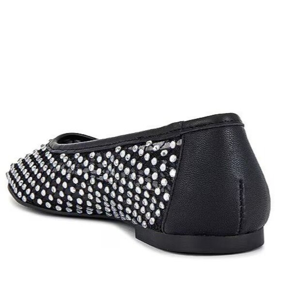 Steve Madden Womens Auden Ballet Flats in Black 8 with box Rhinestone Shoes - Picture 5 of 15